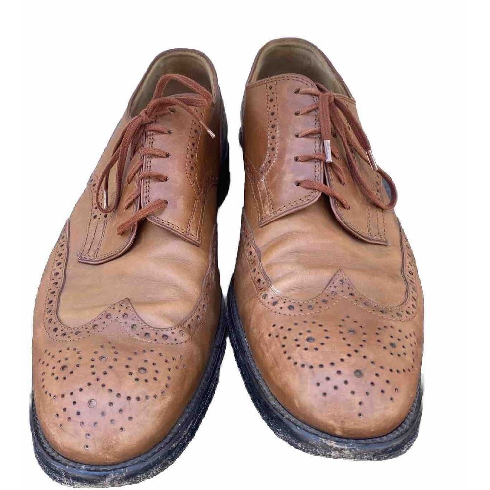 Tods Wingtip Dress Shoes Light Brown‎ Sz 10.5 Leather Soles Italy